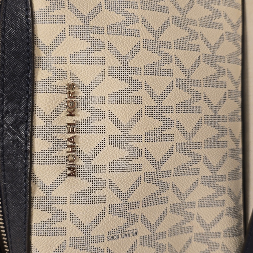 Michael Kors Blue and White Crossbody Bag